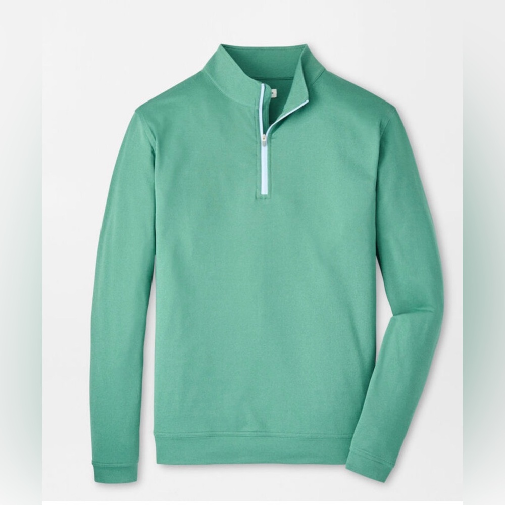 💜Peter Millar Perth Mélange Performance Quarter-Zip. - Picture 4 of 12